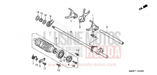 GEARSHIFT DRUM CBR600F5 de 2005